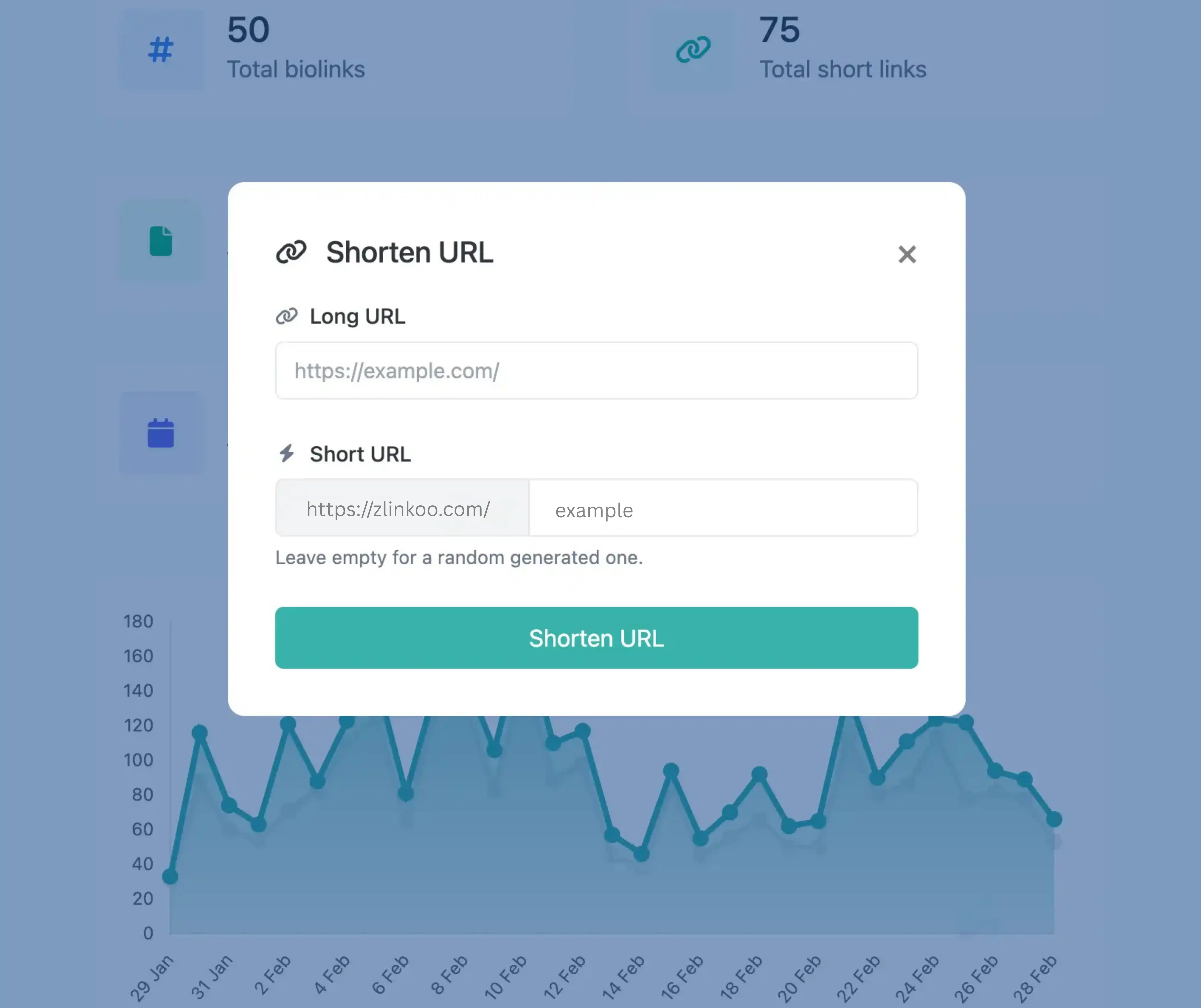 Screenshot of the app short URL editing page